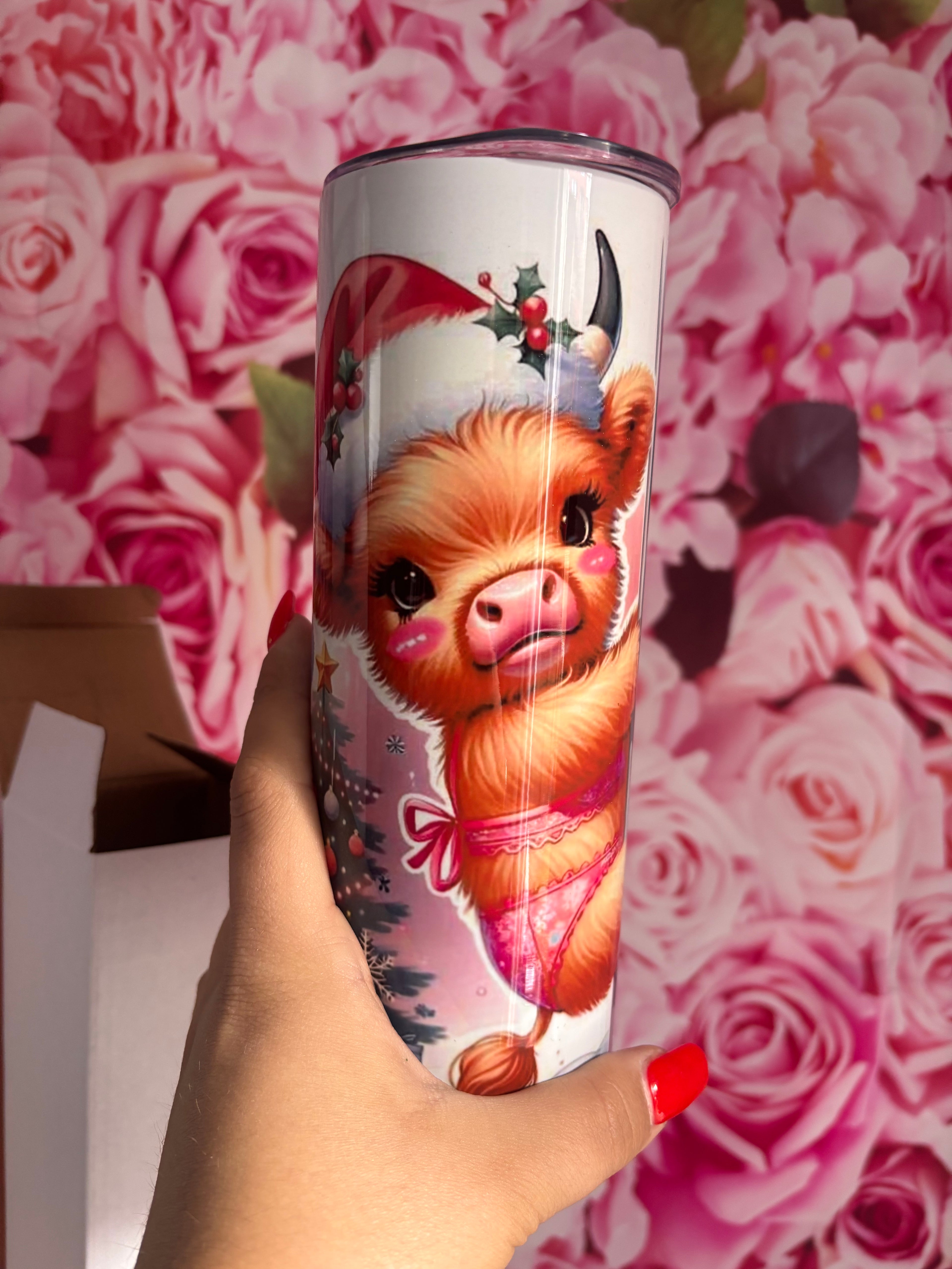 Highland cow 20nz tumbler